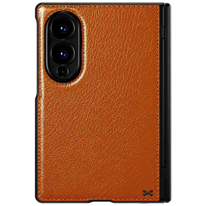 Samsung Galaxy Z Fold 8 Case Leather Brown MagSafe Magnetic Hinge Cover