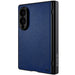 Samsung Galaxy Z Fold 8 Case Leather Blue MagSafe Magnetic Hinge Cover