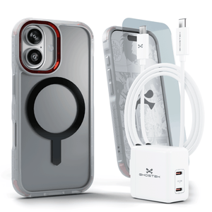 
                        iPhone 17 / Air Series Bundle – Case + Charger + Cable + Screen Protector