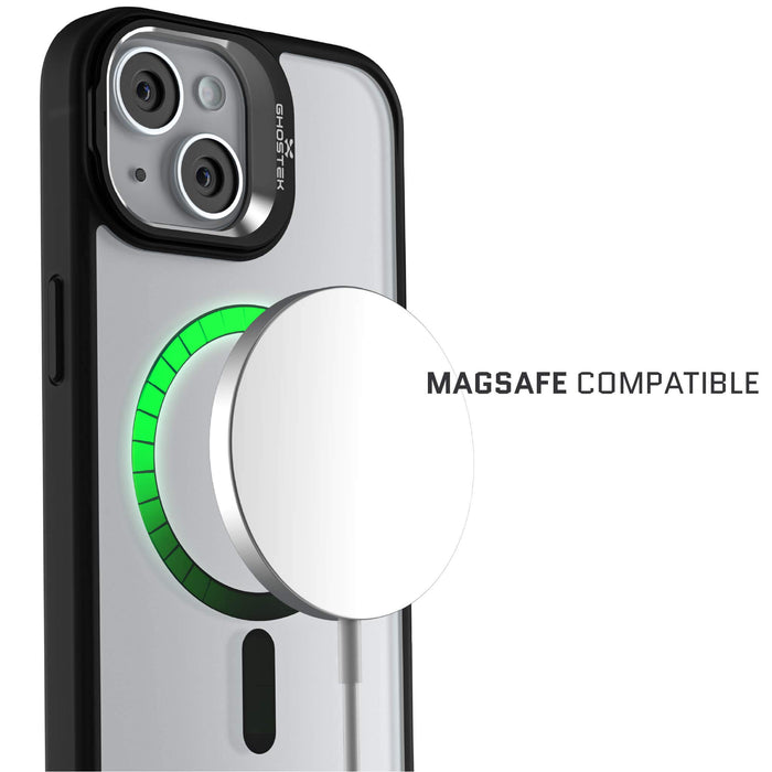 MagSafe Apple iPhone 15 Camera Kickstand Phone Cases Black