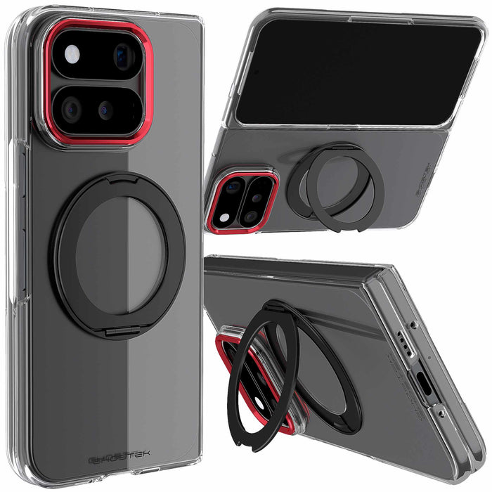 Pixel 11 Pro Fold Phone Case Clear MagSafe Red Magnetic