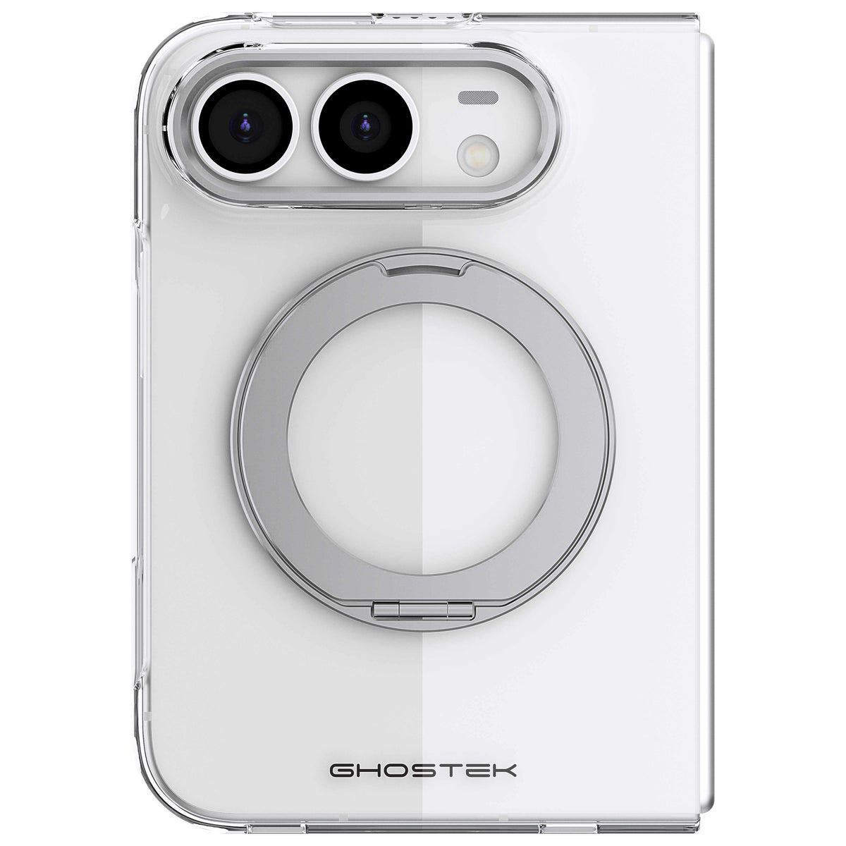 iPhone Duo Clear Case MagSafe Kickstand Silver