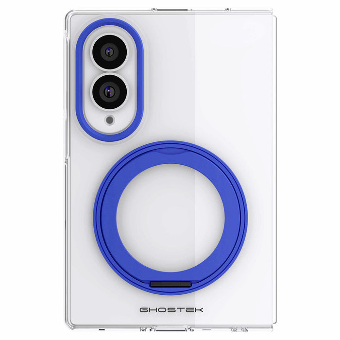Samsung Galaxy Z Fold 8 Case Clear Blue MagSafe Magnetic Kickstand Protective Phone Case Cover