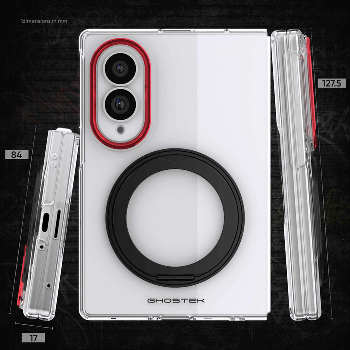 Samsung Galaxy Fold 8 Case Clear Red MagSafe