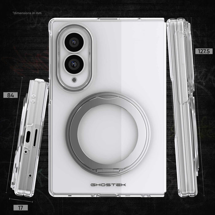 Samsung Galaxy Fold 8 Case Clear Silver MagSafe