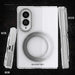 Samsung Galaxy Fold 8 Case Clear Silver MagSafe