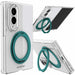 Samsung Galaxy Z Fold 8 Case Clear Teal MagSafe Magnetic Kickstand Protective Phone Case
