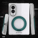 Samsung Galaxy Fold 8 Case Clear Teal MagSafe