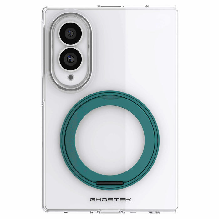 Samsung Galaxy Z Fold 8 Case Clear Teal MagSafe Magnetic Kickstand Protective Phone Case Cover