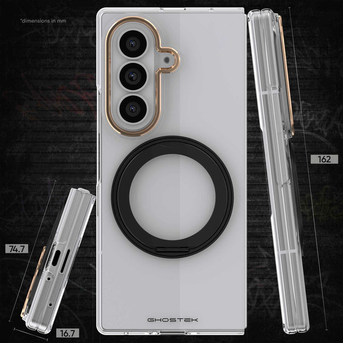 Samsung Galaxy Fold 8 Ultra Case Clear Gold MagSafe