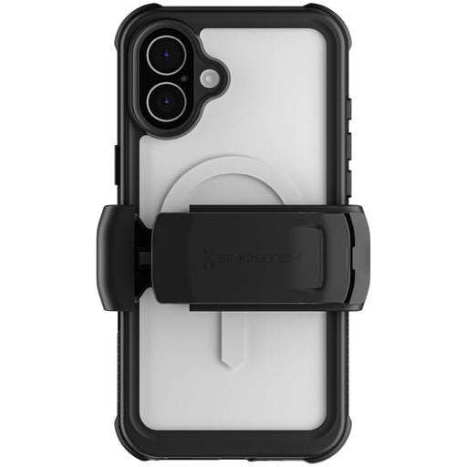 Waterproof Apple iPhone 16 Plus Protective MagSafe Phone Case with Holster Belt Clip Screen Camera Lens Protector Underwater Magnetic Kickstand