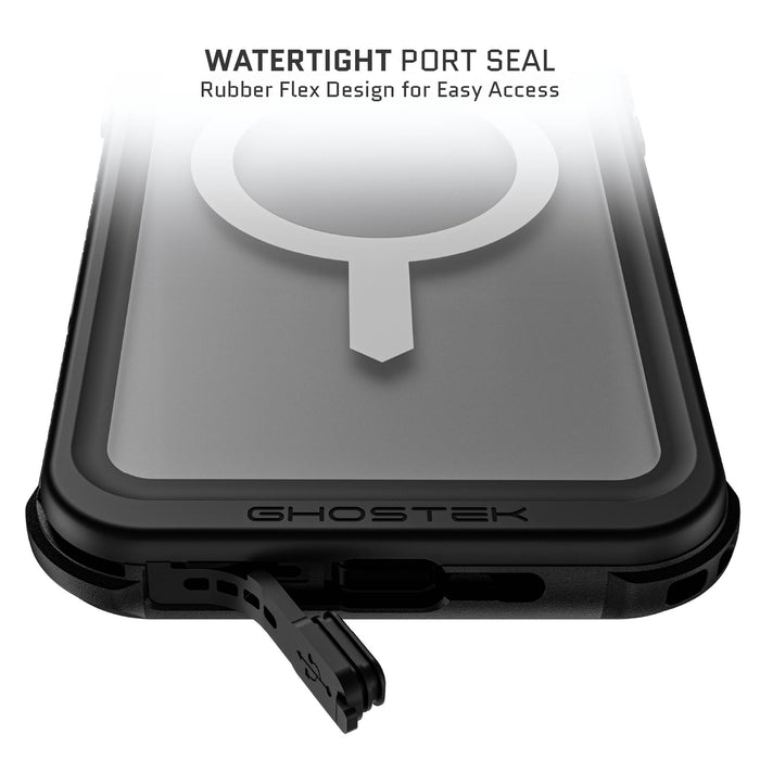 Waterproof iPhone 16 Pro Max Case with Holster Belt Clip Kickstand Screen Camera Lens Protector