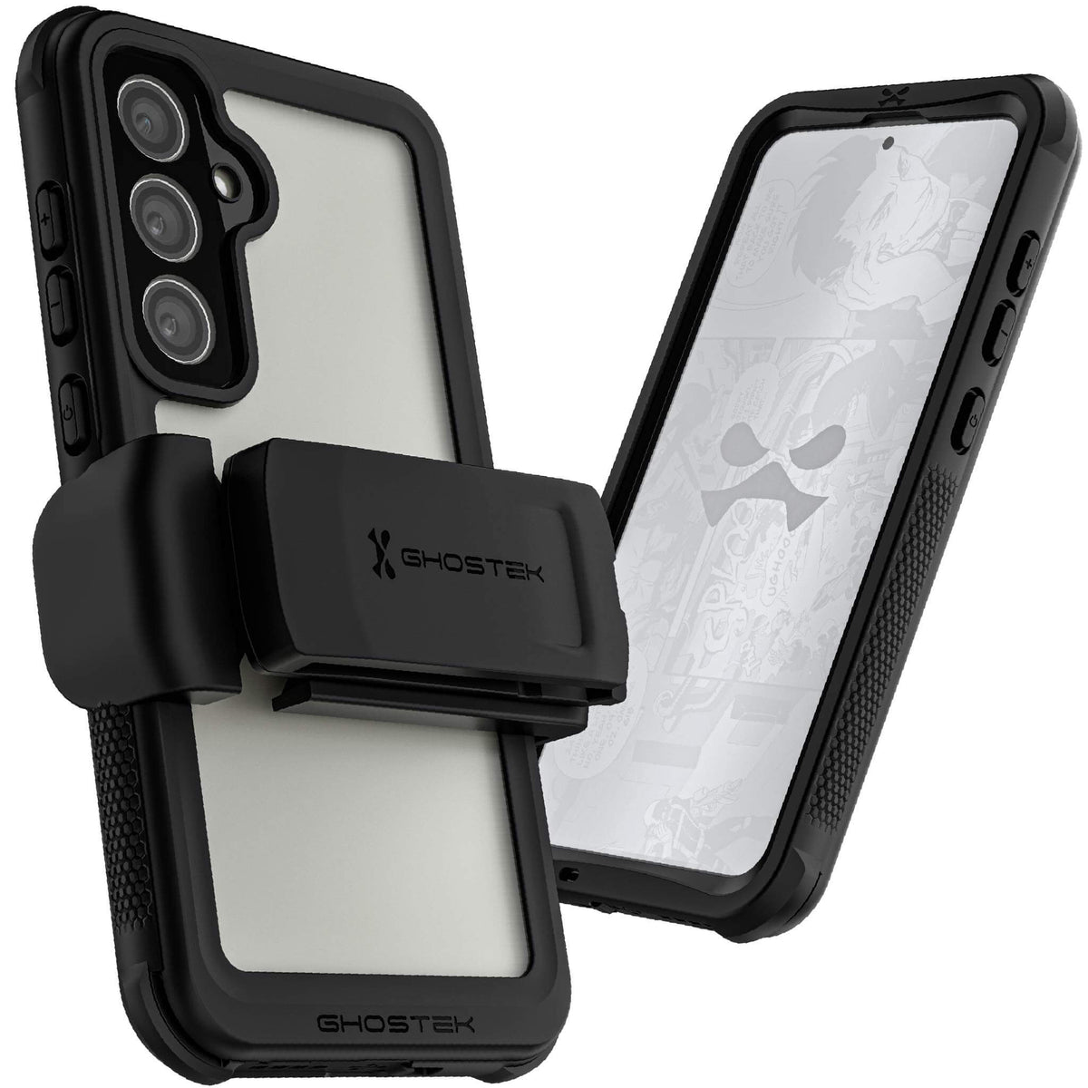 Samsung Galaxy S24 Plus Waterproof Case with Holster Clear