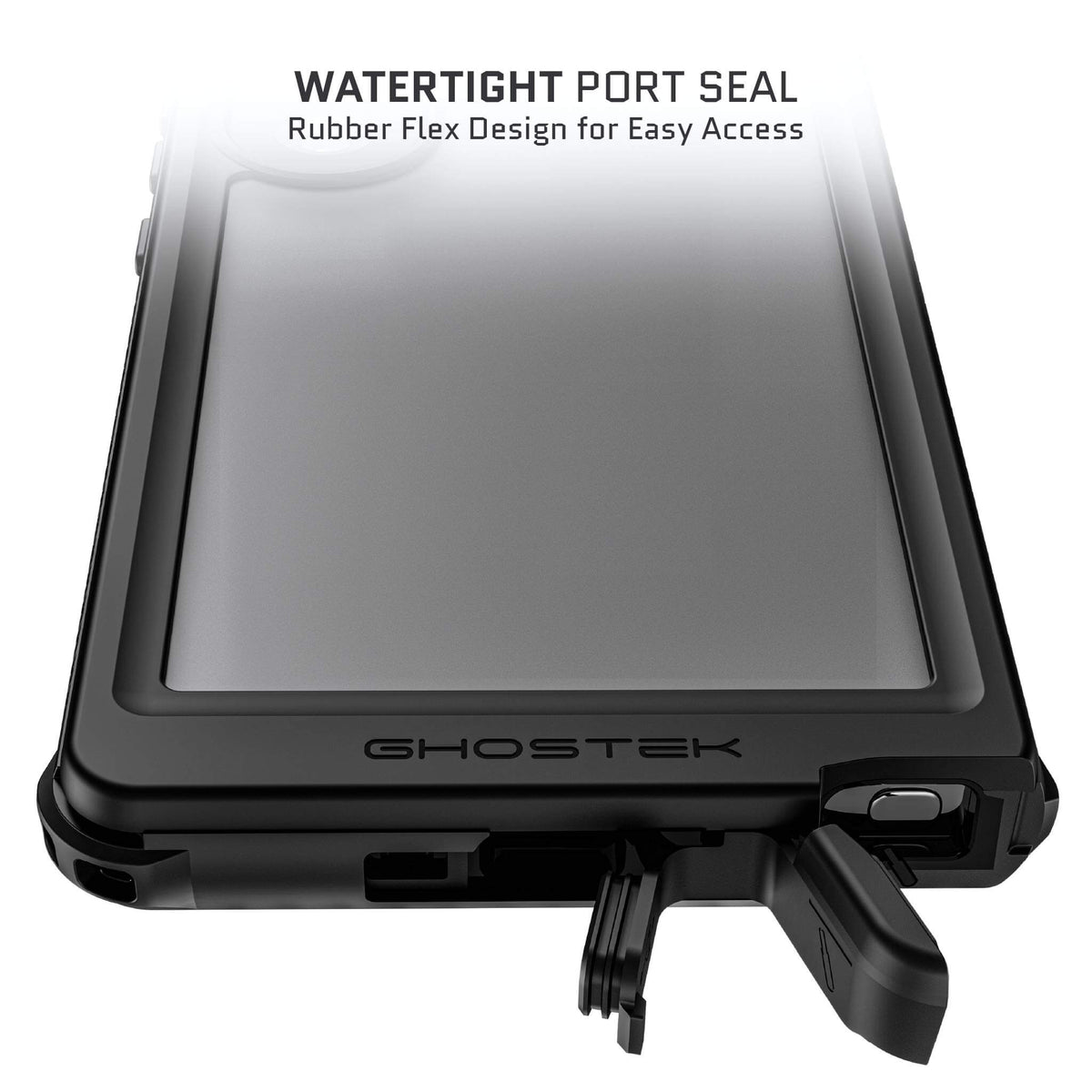 Galaxy S24 Ultra Waterproof Phone Case with Belt Clip Holster Clear