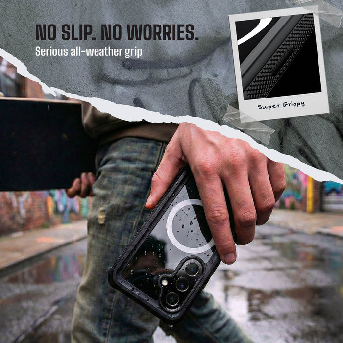 Galaxy S26 Waterproof Case with Screen Protector, MagSafe and Belt Clip Holster Full Body Heavy Duty