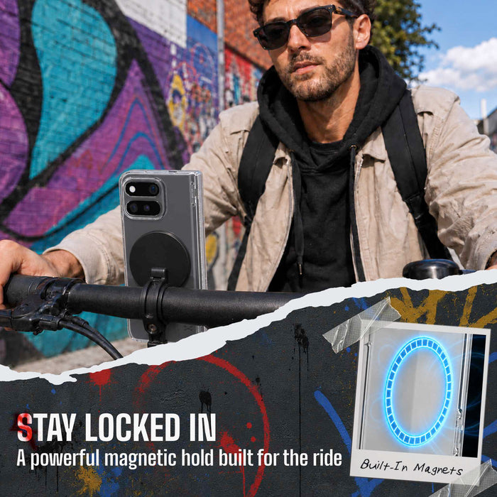 Pixel 11 Pro Fold Case Clear MagSafe Hinge Cover Blue