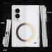 Samsung Fold 8 Case Clear Gold MagSafe Hinge Cover Magnetic