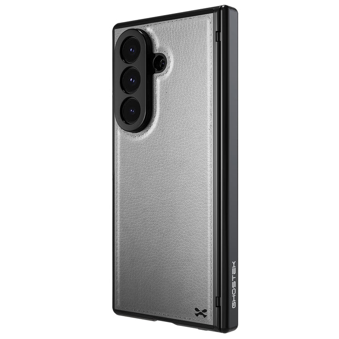 ZFold7 Case Leather Gray with MagSafe Magnetic