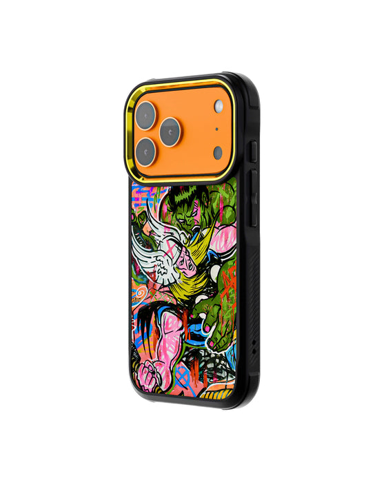 iPhone 17 Pro Thor vs Hulk - Spraypaint Art Case Phone Cover